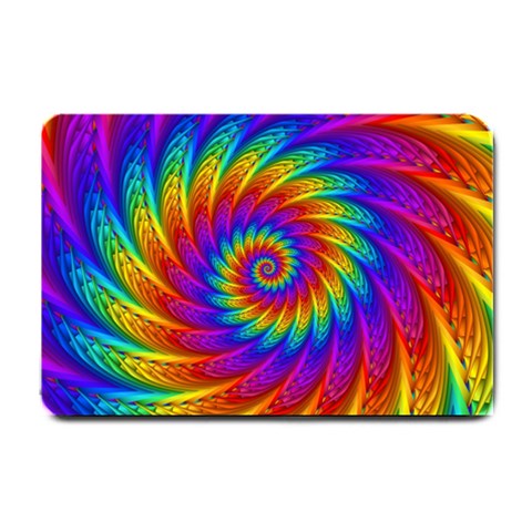 Psychedelic Rainbow Spiral Small Doormat from ArtsNow.com 24 x16  Door Mat