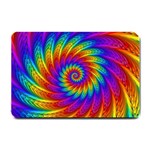 Psychedelic Rainbow Spiral Small Doormat