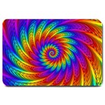 Psychedelic Rainbow Spiral Large Doormat