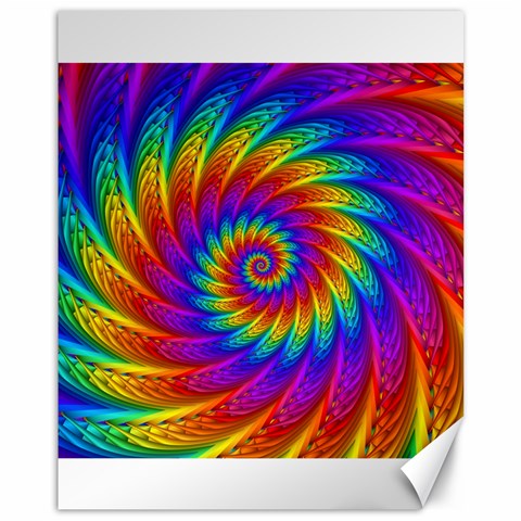 Psychedelic Rainbow Spiral Canvas 11  x 14  from ArtsNow.com 10.95 x13.48  Canvas - 1