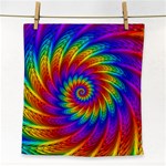 Psychedelic Rainbow Spiral Face Towel