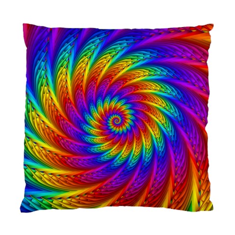 Psychedelic Rainbow Spiral Standard Cushion Case (One Side) from ArtsNow.com Front