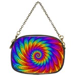 Psychedelic Rainbow Spiral Chain Purse (Two Sides)