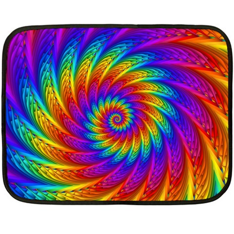 Psychedelic Rainbow Spiral Double Sided Fleece Blanket (Mini) from ArtsNow.com 35 x27  Blanket Back