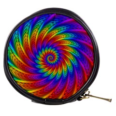 Psychedelic Rainbow Spiral Mini Makeup Bag from ArtsNow.com Front