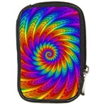 Psychedelic Rainbow Spiral Compact Camera Leather Case