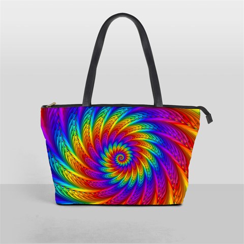 Psychedelic Rainbow Spiral Classic Shoulder Handbag from ArtsNow.com Front