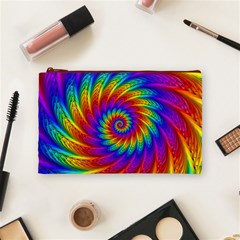 Psychedelic Rainbow Spiral Cosmetic Bag (Medium) from ArtsNow.com Front