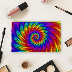 Psychedelic Rainbow Spiral Cosmetic Bag (Medium) from ArtsNow.com Front