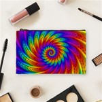 Psychedelic Rainbow Spiral Cosmetic Bag (Medium)