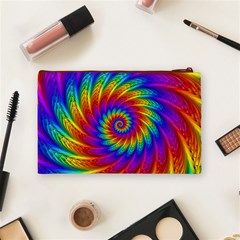 Psychedelic Rainbow Spiral Cosmetic Bag (Medium) from ArtsNow.com Back