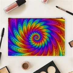 Psychedelic Rainbow Spiral Cosmetic Bag (Large) from ArtsNow.com Back