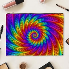 Psychedelic Rainbow Spiral Cosmetic Bag (XL) from ArtsNow.com Front