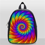 Psychedelic Rainbow Spiral School Bag (Small)