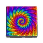 Psychedelic Rainbow Spiral Memory Card Reader (Square)