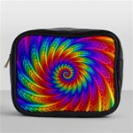 Psychedelic Rainbow Spiral Mini Toiletries Bag (One Side)