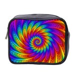 Psychedelic Rainbow Spiral Mini Toiletries Bag (Two Sides)