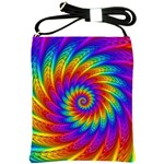 Psychedelic Rainbow Spiral Shoulder Sling Bag