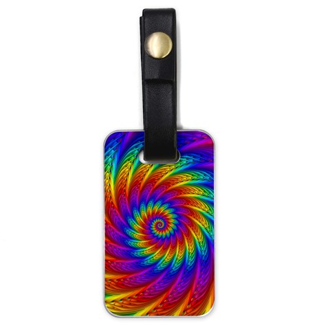 Psychedelic Rainbow Spiral Luggage Tag (one side) from ArtsNow.com Front