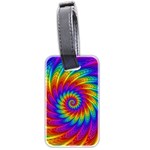 Psychedelic Rainbow Spiral Luggage Tag (two sides)