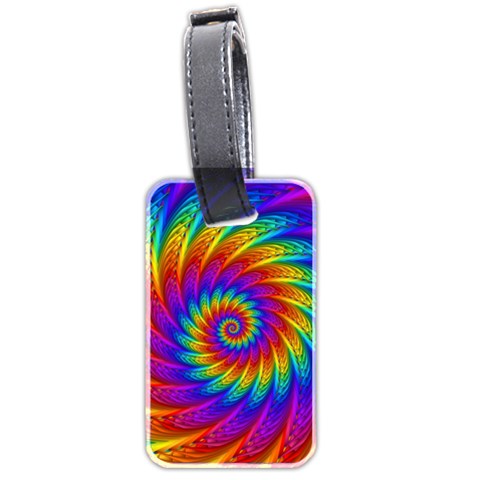 Psychedelic Rainbow Spiral Luggage Tag (two sides) from ArtsNow.com Back