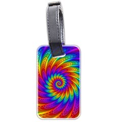 Psychedelic Rainbow Spiral Luggage Tag (two sides) from ArtsNow.com Back