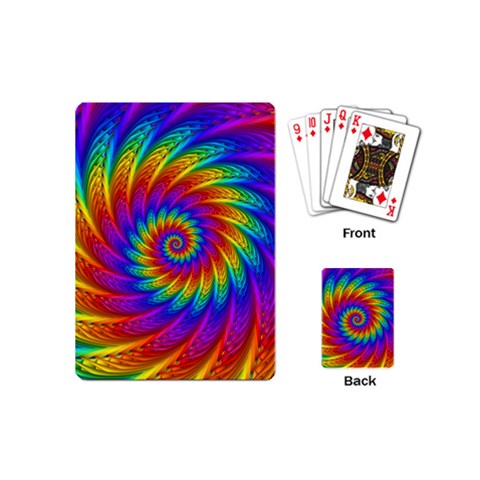 Psychedelic Rainbow Spiral Playing Cards (Mini) from ArtsNow.com Back