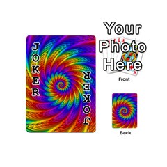 Psychedelic Rainbow Spiral Playing Cards 54 (Mini) from ArtsNow.com Front - Joker1