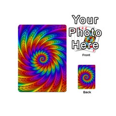 Psychedelic Rainbow Spiral Playing Cards 54 (Mini) from ArtsNow.com Back