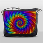 Psychedelic Rainbow Spiral Messenger Bag