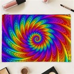 Psychedelic Rainbow Spiral Cosmetic Bag (XXL)