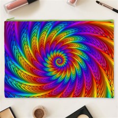 Psychedelic Rainbow Spiral Cosmetic Bag (XXXL) from ArtsNow.com Front