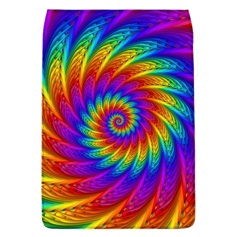 Psychedelic Rainbow Spiral Removable Flap Cover (L) from ArtsNow.com Front