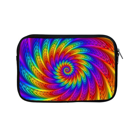 Psychedelic Rainbow Spiral Apple iPad Mini Zipper Case from ArtsNow.com Front