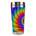 Psychedelic Rainbow Spiral Stainless Steel Travel Tumbler