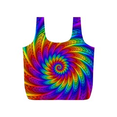 Psychedelic Rainbow Spiral Full Print Recycle Bag (S) from ArtsNow.com Front