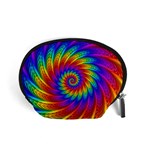 Psychedelic Rainbow Spiral Accessory Pouch (Small)