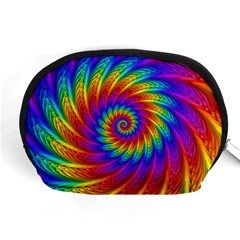 Psychedelic Rainbow Spiral Accessory Pouch (Medium) from ArtsNow.com Front