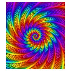 Psychedelic Rainbow Spiral Drawstring Pouch (Small) from ArtsNow.com Front