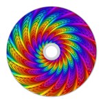 Psychedelic Rainbow Spiral CD Wall Clock