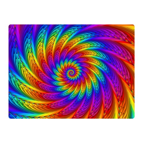 Psychedelic Rainbow Spiral Double Sided Flano Blanket (Mini) from ArtsNow.com 35 x27  Blanket Front