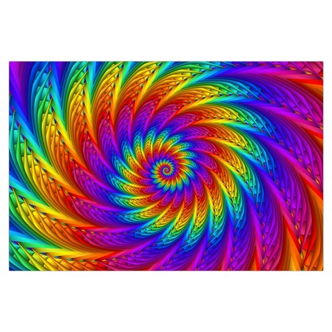 Psychedelic Rainbow Spiral Samsung Galaxy Note 4 Case (Black) from ArtsNow.com Front