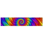 Psychedelic Rainbow Spiral Flano Scarf (Small)