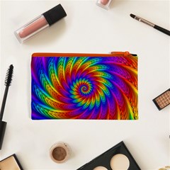 Psychedelic Rainbow Spiral Cosmetic Bag (XS) from ArtsNow.com Back