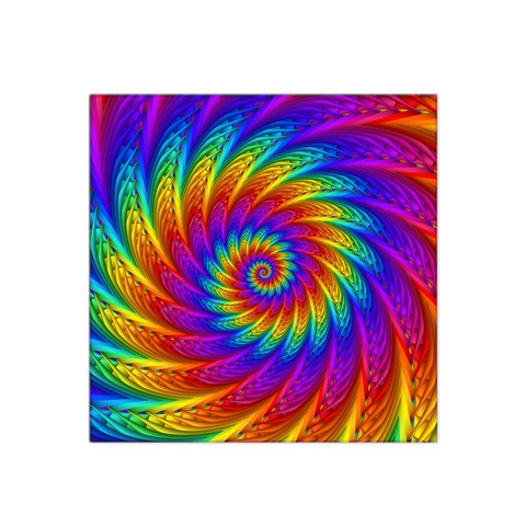 Psychedelic Rainbow Spiral Satin Bandana Scarf from ArtsNow.com Front