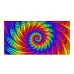 Psychedelic Rainbow Spiral Satin Wrap