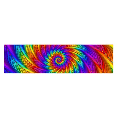 Psychedelic Rainbow Spiral Satin Scarf (Oblong) from ArtsNow.com Front