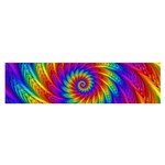 Psychedelic Rainbow Spiral Satin Scarf (Oblong)