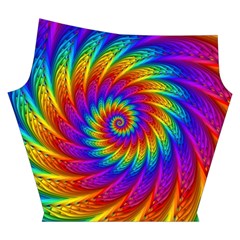 Psychedelic Rainbow Spiral Yoga Cropped Leggings from ArtsNow.com Right