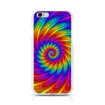 Psychedelic Rainbow Spiral Apple iPhone 6/6S Silicone Case (Transparent)